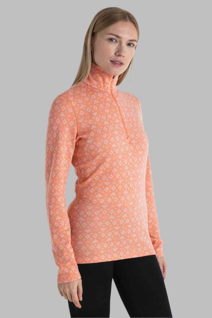 Womens Merino 260 Vertex LS Half Zip Thermal Top First Snow Glow/Snow 0A56V3
