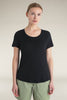 Womens Merino Blend 125 Cool-Lite™ Sphere lll S S  Scoop T-Shirt  Black 0A56ZP