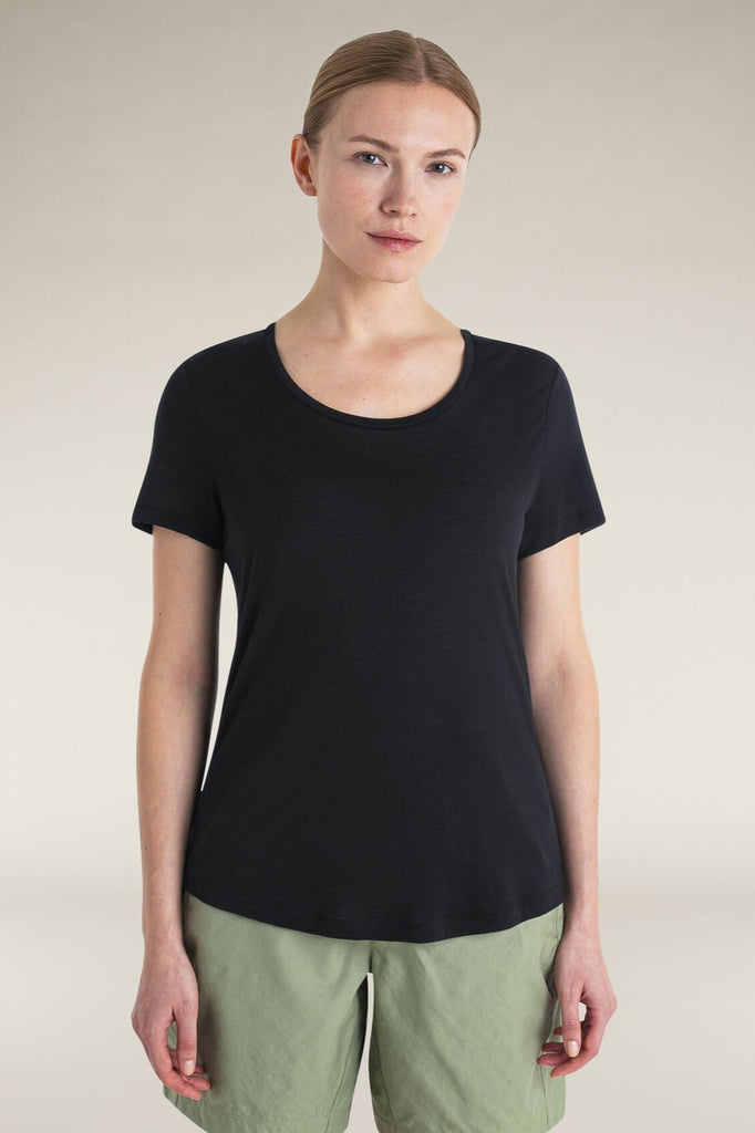 Womens Merino Blend 125 Cool-Lite™ Sphere lll S S  Scoop T-Shirt  Black 0A56ZP