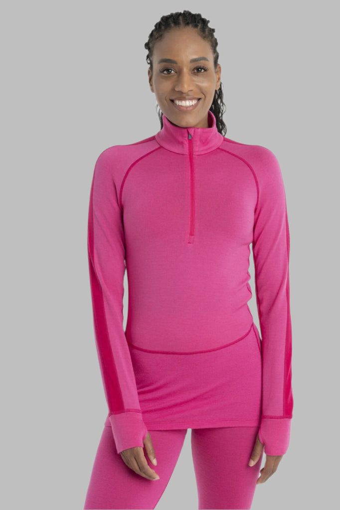 Womens 260 Zoneknit LS Half Zip  Tempo/ Electron Pink 0A56HI