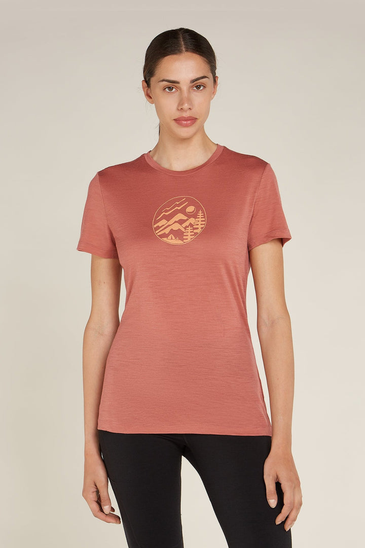 Womens Merino 150 Tech Lite SS T-Shirt Camping Circle