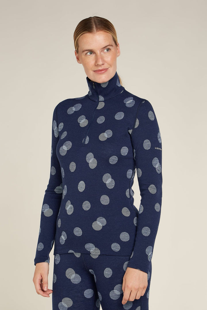 Womens Merino 260 Vertex Long Sleeve Half Zip Thermal Top Falling Flakes 0A574P