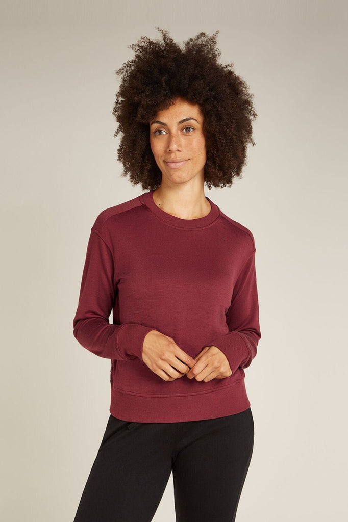 Womens Merino Crush II Long Sleeve Sweatshirt Port  0A56T3