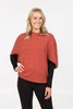 Womens Split Sleeve Poncho Rosewood NB868