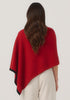 Womens Two Tone Poncho Rata/Jet 1623