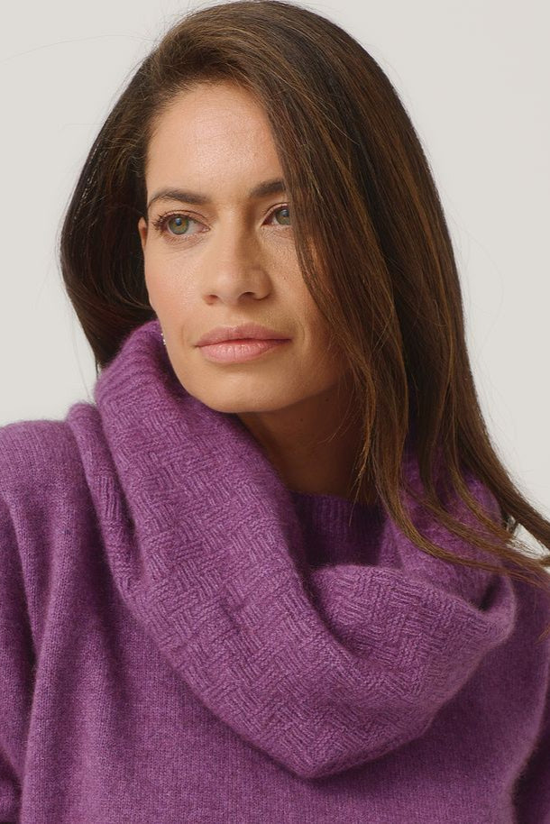 Womens Texture Loop Scarf Lilac 0319