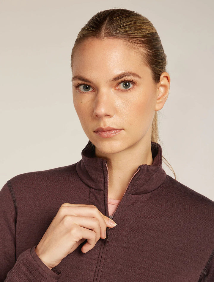 Womens Merino 400 RealFleece™ Descender LS Zip Jacket Java 0A571P