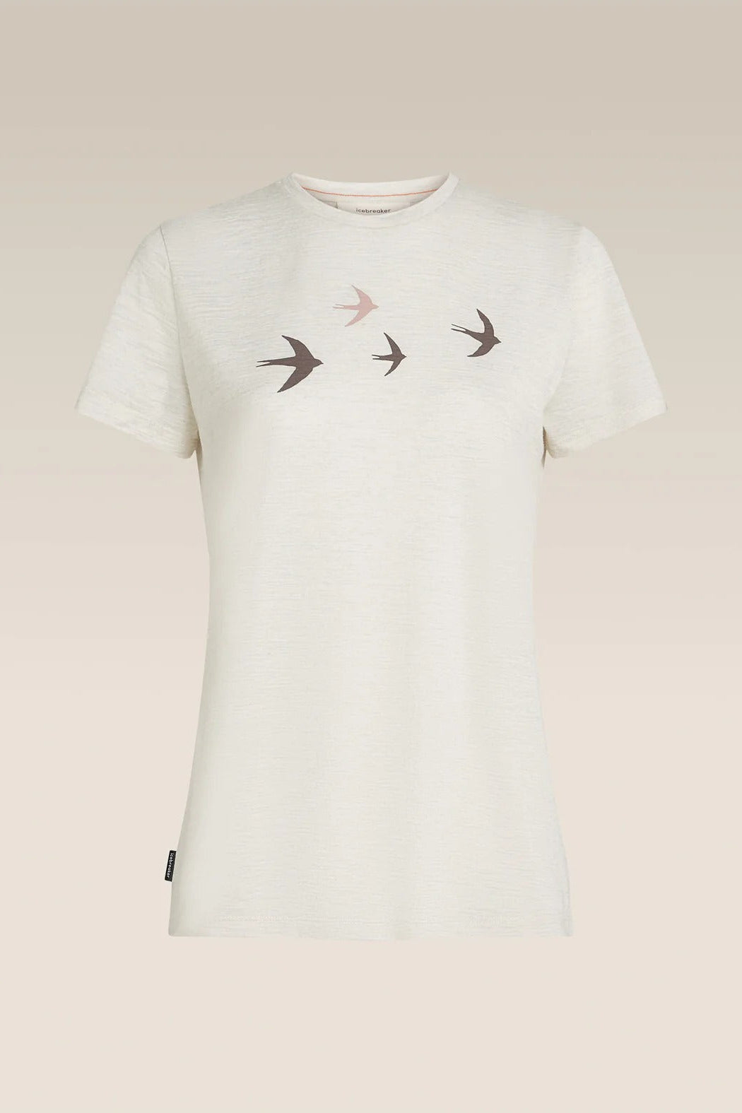 Womens  Merino 150 Tech Lite Short Sleeve T Shirt Bird Transit Ecru/Heather 0A57FX