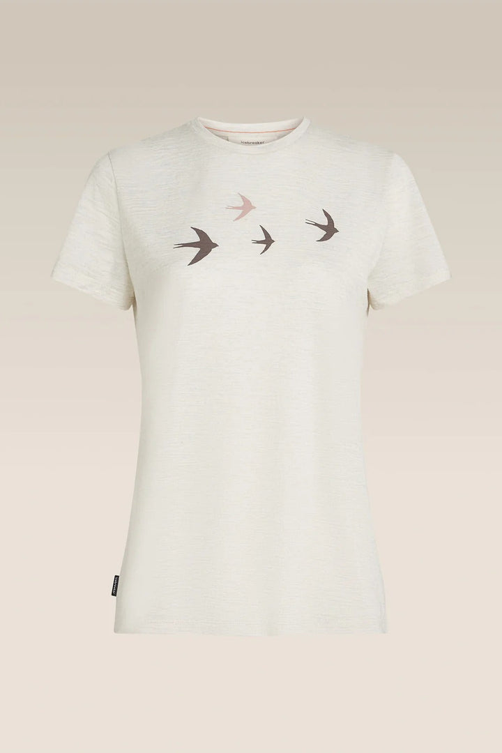 Womens  Merino 150 Tech Lite Short Sleeve T Shirt Bird Transit Ecru/Heather 0A57FX