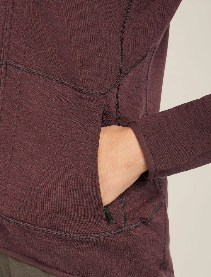 Womens Merino 400 RealFleece™ Descender LS Zip Jacket Java 0A571P