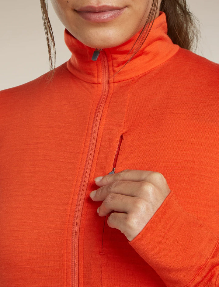 Womens Merino Blend 200 Realfleece™ Descender L S Half Zip Jacket Fervid BA56YM