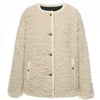 Womens Juniper Reversible Faux Shearling Jacket Olive Black/Cream