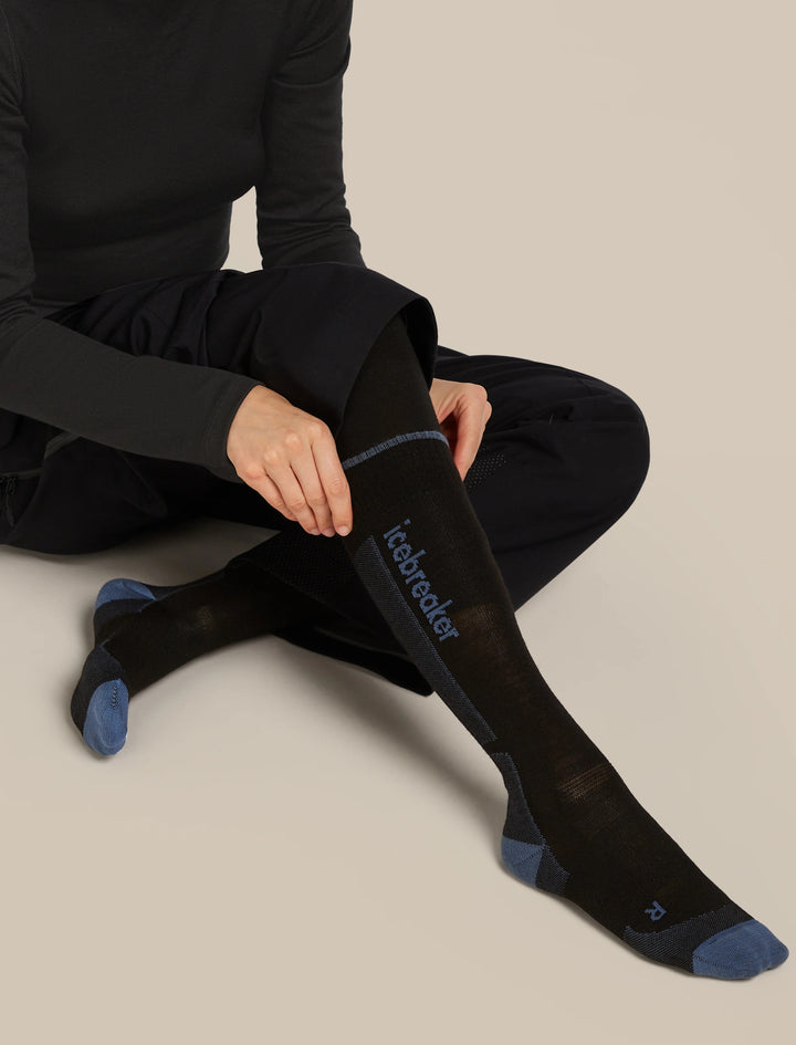 Womens Merino Ski+ Ultralight Over The Calf Socks  Black/Dawn 0A573T