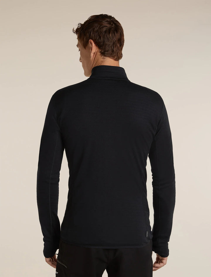 Mens Merino Blend 300 RealFleece™ Descender Long Sleeve Zip Black 0A57QG
