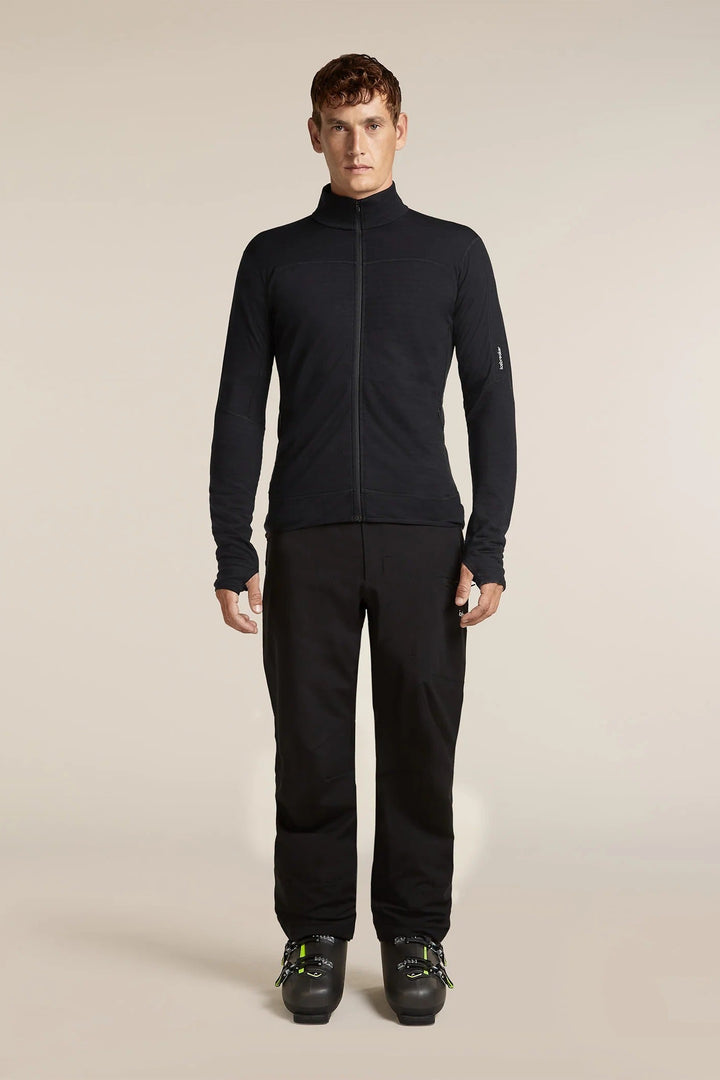 Mens Merino Blend 300 RealFleece™ Descender Long Sleeve Zip Black 0A57QG
