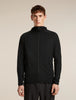 Mens  150 MerinoFine™ Ace Long Sleeve Zip Hoodie UPF Black  0A57EL