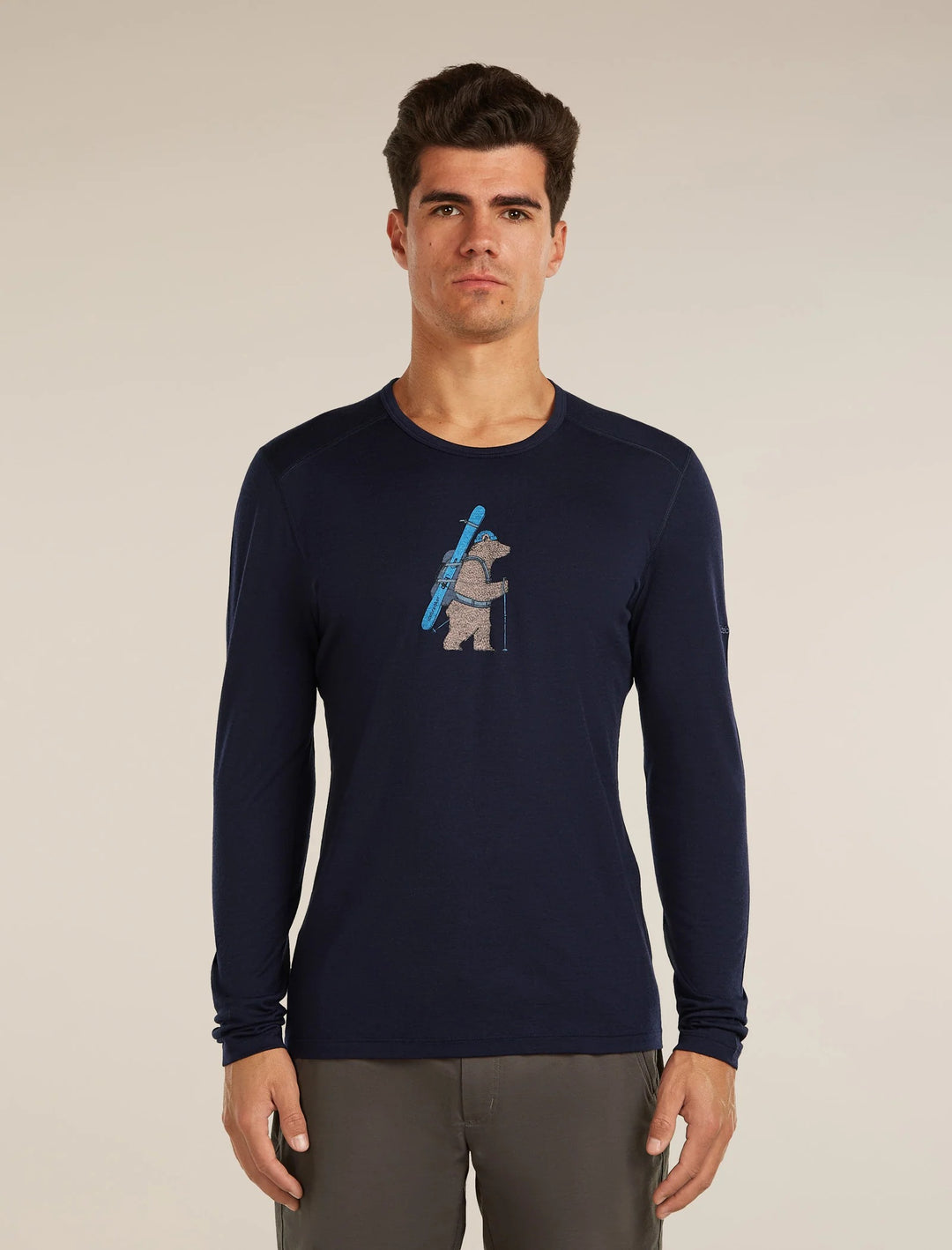 Mens Merino 200 Oasis Long Sleeve Crewe Bear Tour Midnight Navy 0A57GK