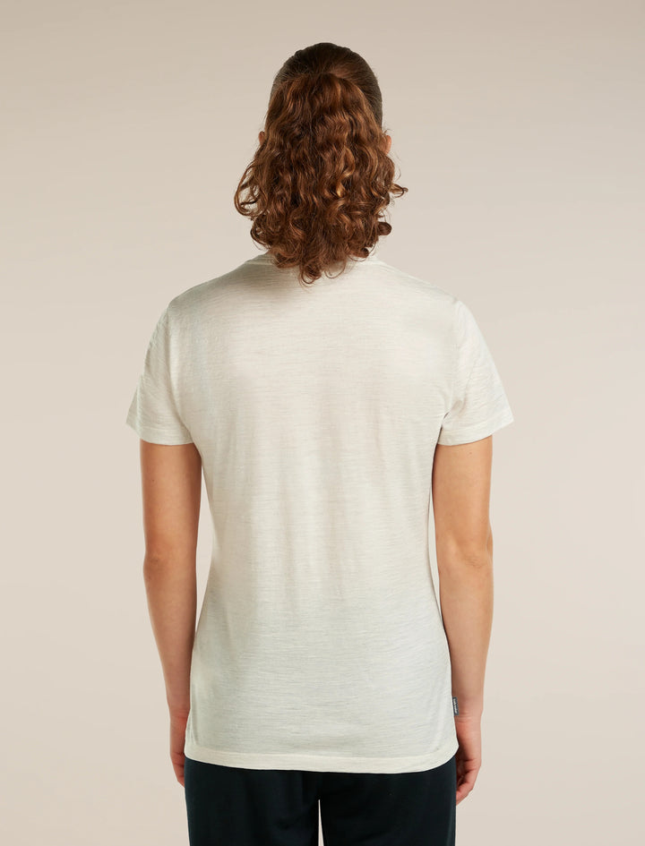 Womens  Merino 150 Tech Lite Short Sleeve T Shirt Bird Transit Ecru/Heather 0A57FX