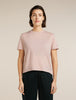 Womens Merino 150 Tech Lite SS Crop T-Shirt  Pink Quartz 0A56Y2
