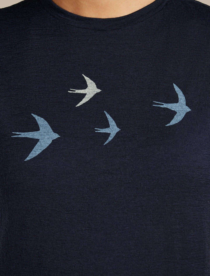 Womens  Merino 150 Tech Lite Short Sleeve T Shirt Bird Transit Midnight Navy 0A57FX