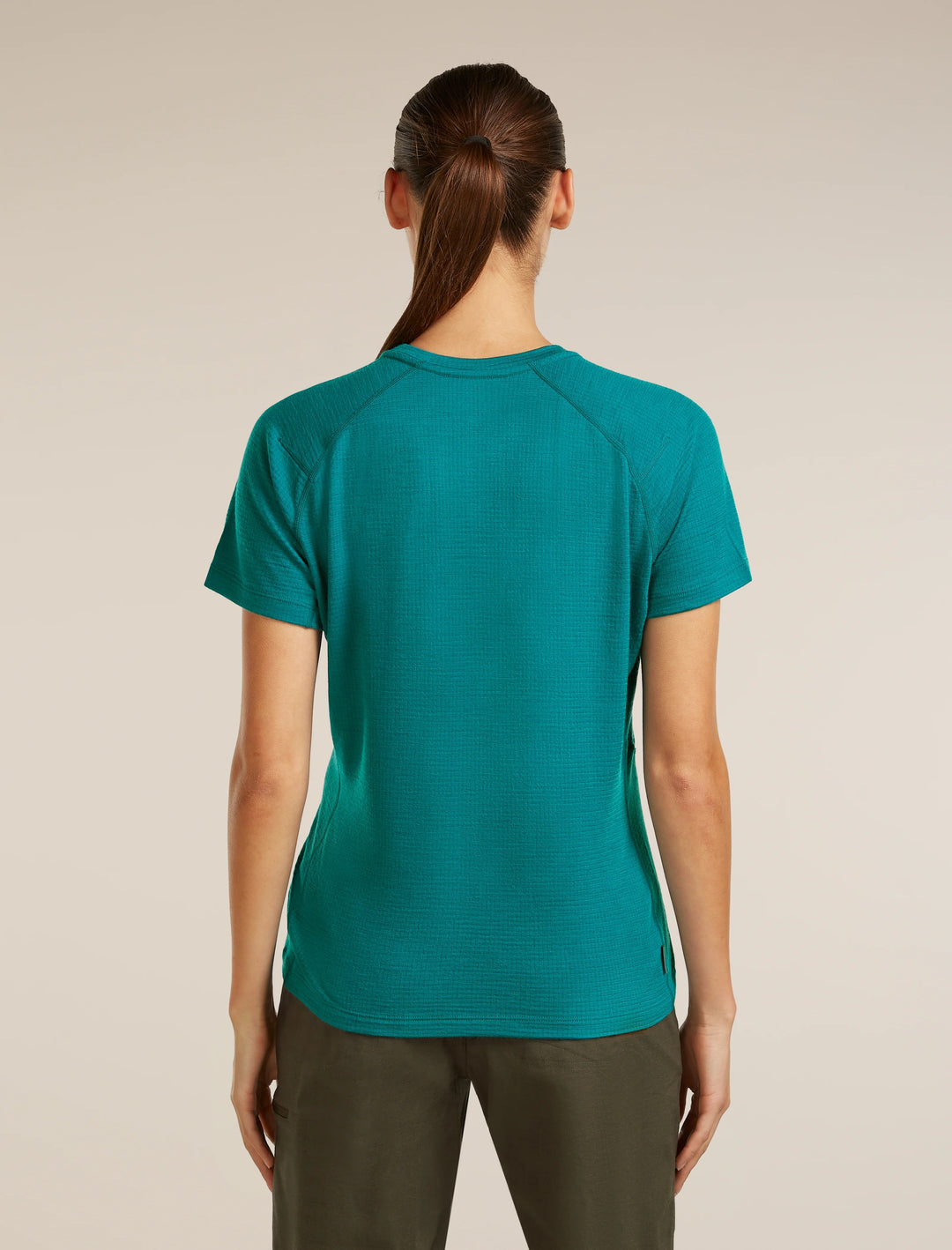 Womens Merino 200 Waffle Elevation Short Sleeve T-Shirt Tidal Teal 0A5792