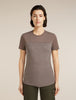 Womens Merino Blend 125 Cool-Lite™ Sphere Short Sleeve T-Shirt Colour Block Porcini Heather  0A56XY