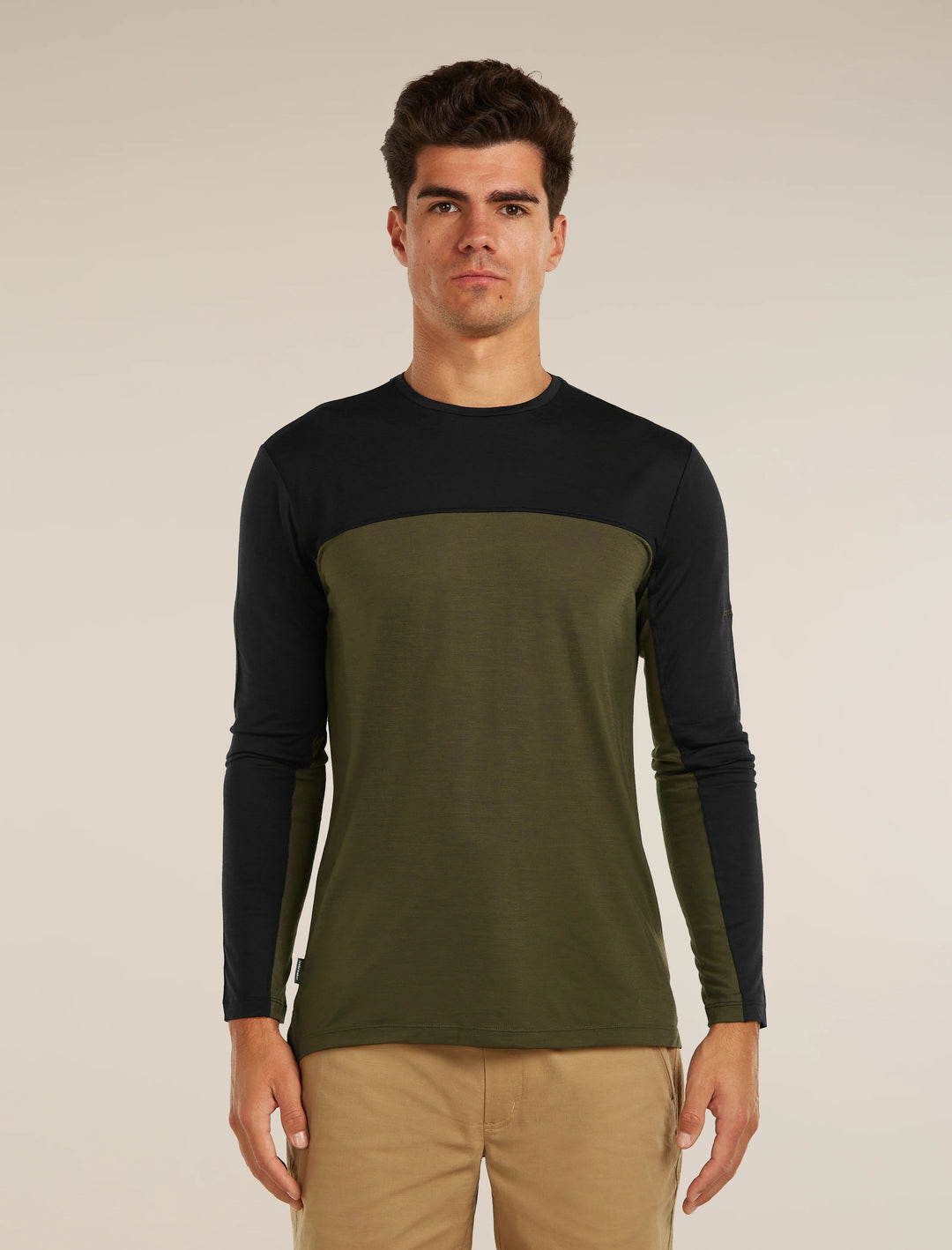 Mens Merino Blend 125 Cool-Lite™ Sphere Long Sleeve T-Shirt Colour Block Dk Loden 0A571M