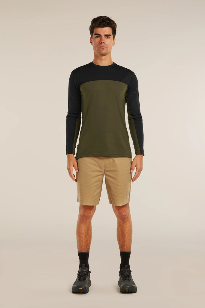 Mens Merino Blend 125 Cool-Lite™ Sphere Long Sleeve T-Shirt Colour Block Dk Loden 0A571M