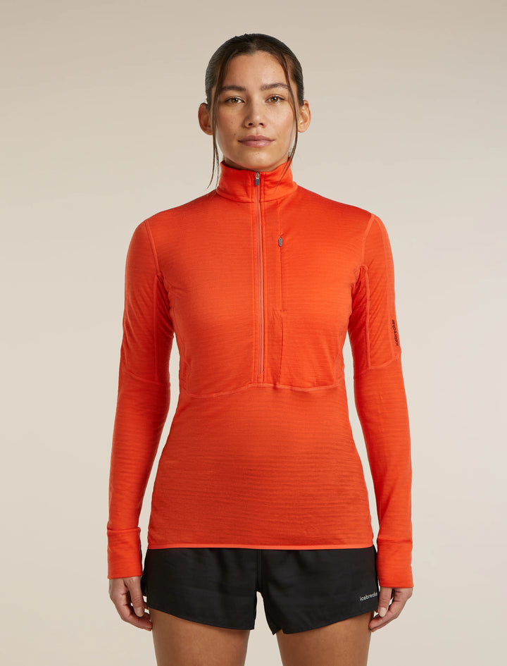 Womens Merino Blend 200 Realfleece™ Descender L S Half Zip Jacket Fervid BA56YM