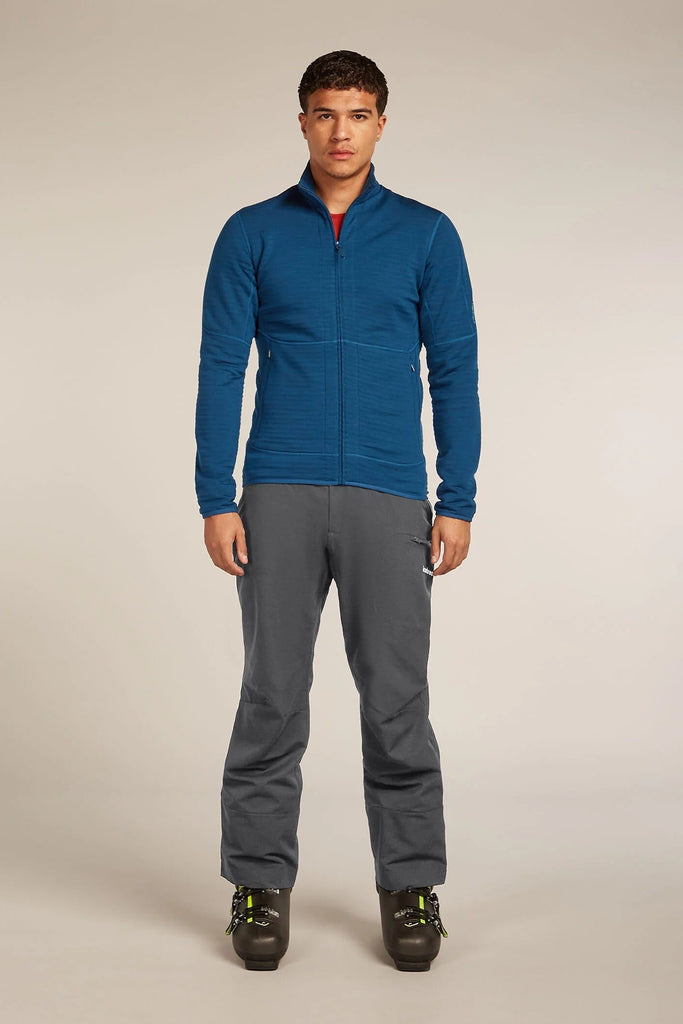 Mens Merino 400 RealFleece™ Descender Long Sleeve Zip Atlantis 0A571Q