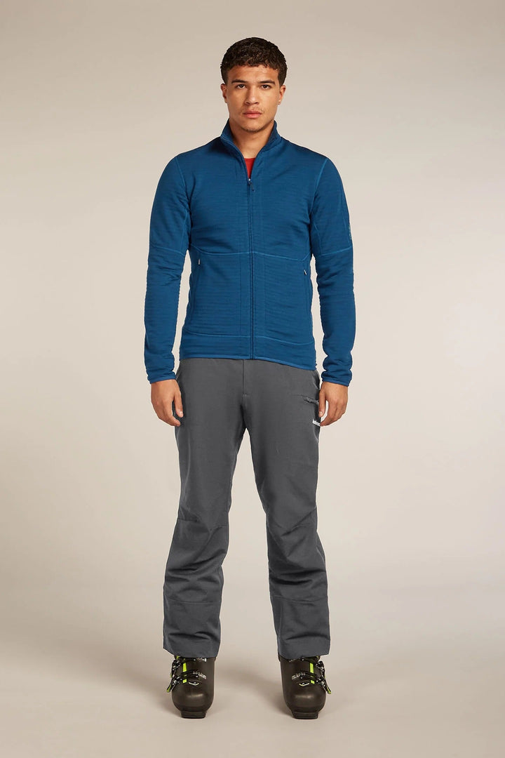 Mens Merino 400 RealFleece™ Descender Long Sleeve Zip Atlantis 0A571Q