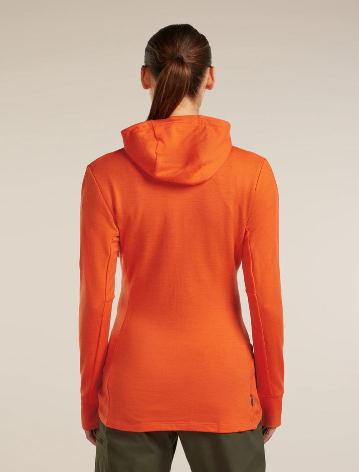 Womens Merino 260 Quantum Long Sleeve Zip Hoodie Fervid BA56XR