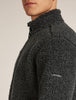 Mens RealFleece™ Merino High Pile LS Zip Jacket Jet Heather/Black 0A572A