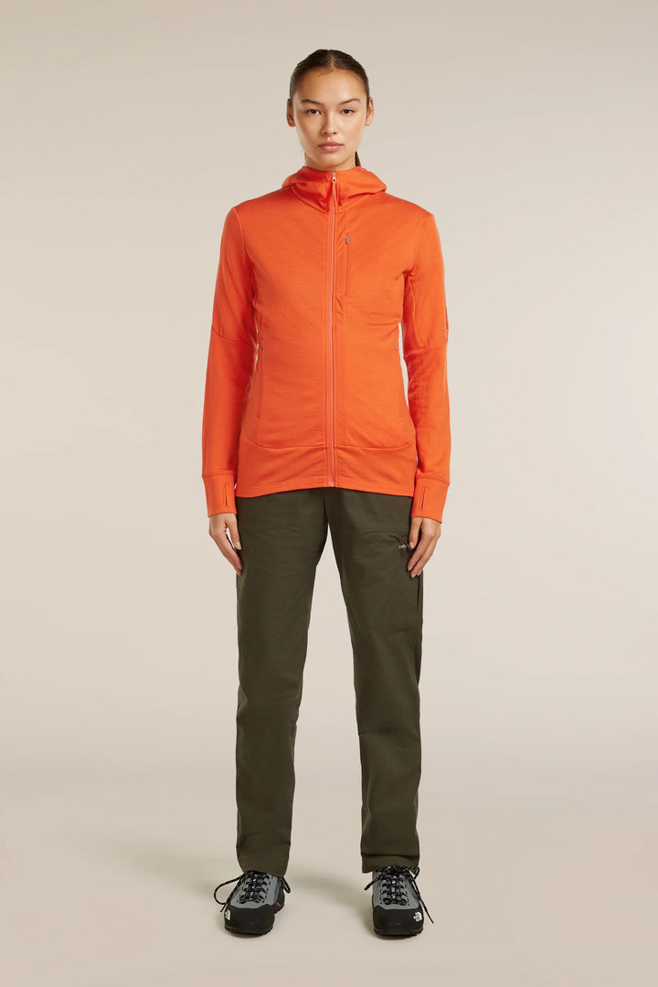 Womens Merino 260 Quantum Long Sleeve Zip Hoodie Fervid BA56XR
