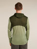 Mens Merino Blend 200 Realfleece™ Descender LS Zip Hoodie Dk Loden/Lichen BA56VZ