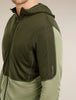 Mens Merino Blend 200 Realfleece™ Descender LS Zip Hoodie Dk Loden/Lichen BA56VZ