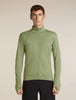 Mens Merino Blend 300 RealFleece™ Descender Long Sleeve Zip Lichen 0A57QG