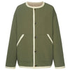 Womens Juniper Reversible Faux Shearling Jacket Olive Green/Cream