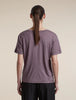 Womens  Merino 150 Tech Lite S S Relaxed V Neck T-Shirt  Grey Plum 0A57GO