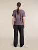 Womens  Merino 150 Tech Lite S S Relaxed V Neck T-Shirt  Grey Plum 0A57GO