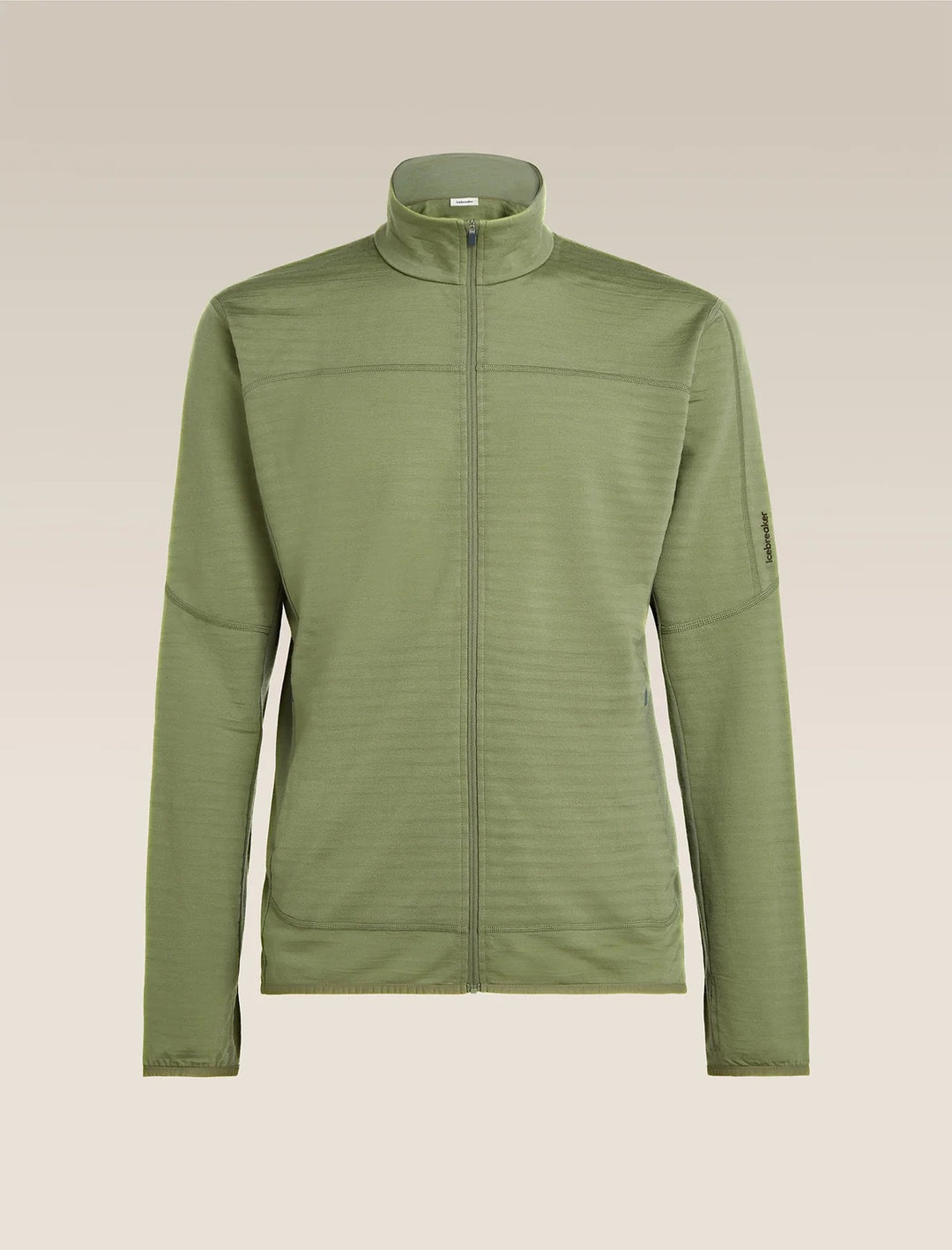 Mens Merino Blend 300 RealFleece™ Descender Long Sleeve Zip Lichen 0A57QG