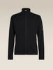 Mens Merino Blend 300 RealFleece™ Descender Long Sleeve Zip Black 0A57QG