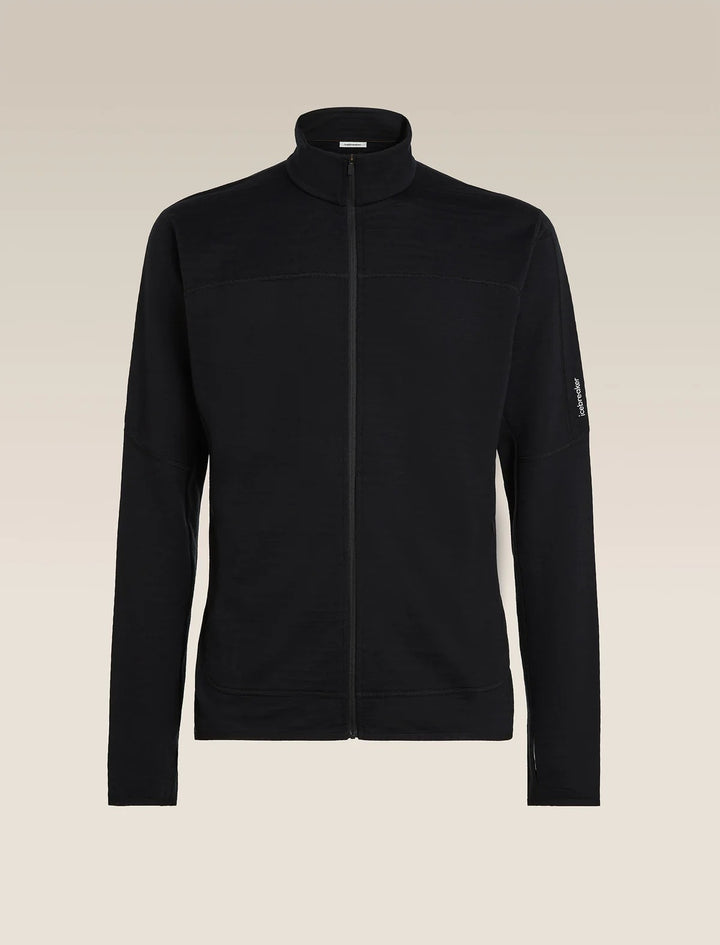 Mens Merino Blend 300 RealFleece™ Descender Long Sleeve Zip Black 0A57QG