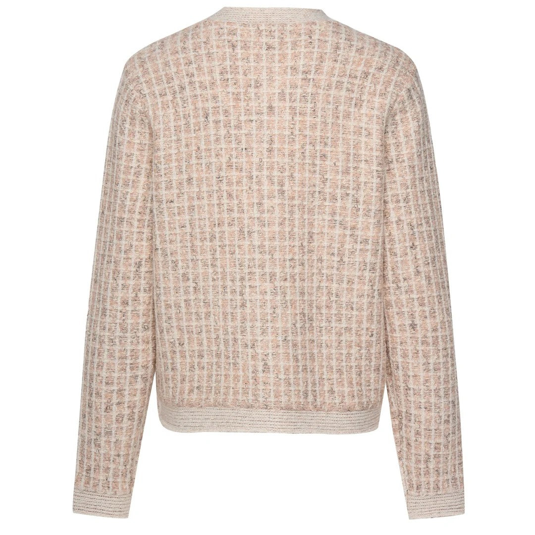 Womens Vivian Cardigan  Blush Check