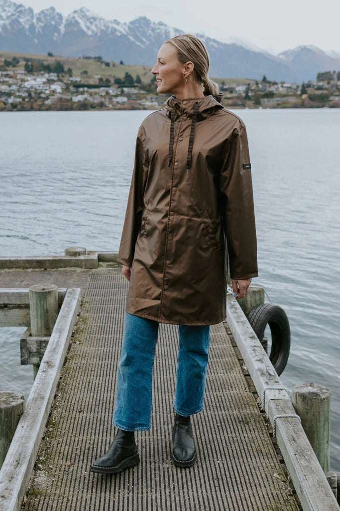 Womens Charlie Raincoat  Antique Gold
