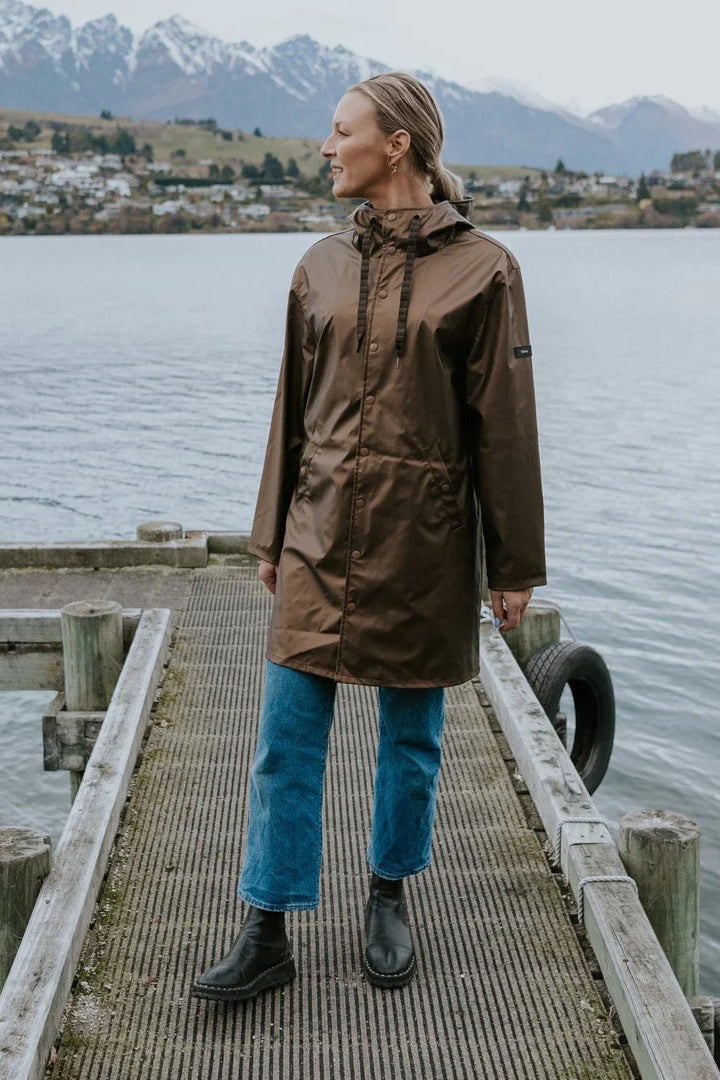 Womens Charlie Raincoat  Antique Gold
