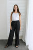 Indiana Womens Wide Leg Pants - Black/Satin