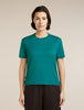 Womens Merino 150 Tech Lite SS Crop T-Shirt  Tidal Teal 0A56Y2
