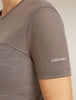 Womens Merino Blend 125 Cool-Lite™ Sphere Short Sleeve T-Shirt Colour Block Porcini Heather  0A56XY