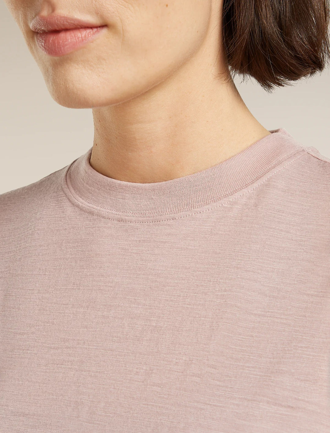 Womens Merino 150 Tech Lite SS Crop T-Shirt  Pink Quartz 0A56Y2